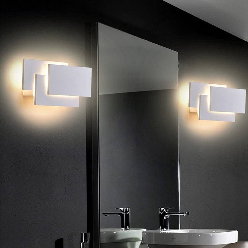 Applique a parete rettangolare 12W tecnologia CCT doppia istallazione - ambraled