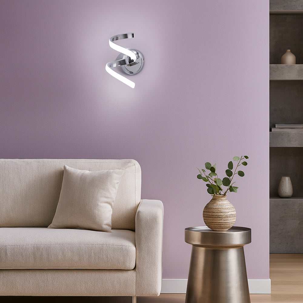 Applique a parete stilizzato 9 watt spirale tecnologia colorazione CCT - ambraled