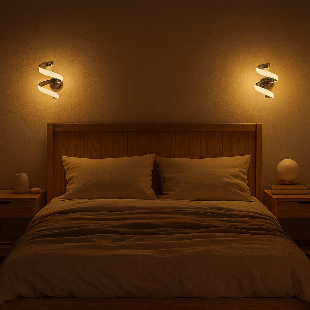 Applique a parete stilizzato 9 watt spirale tecnologia colorazione CCT - ambraled