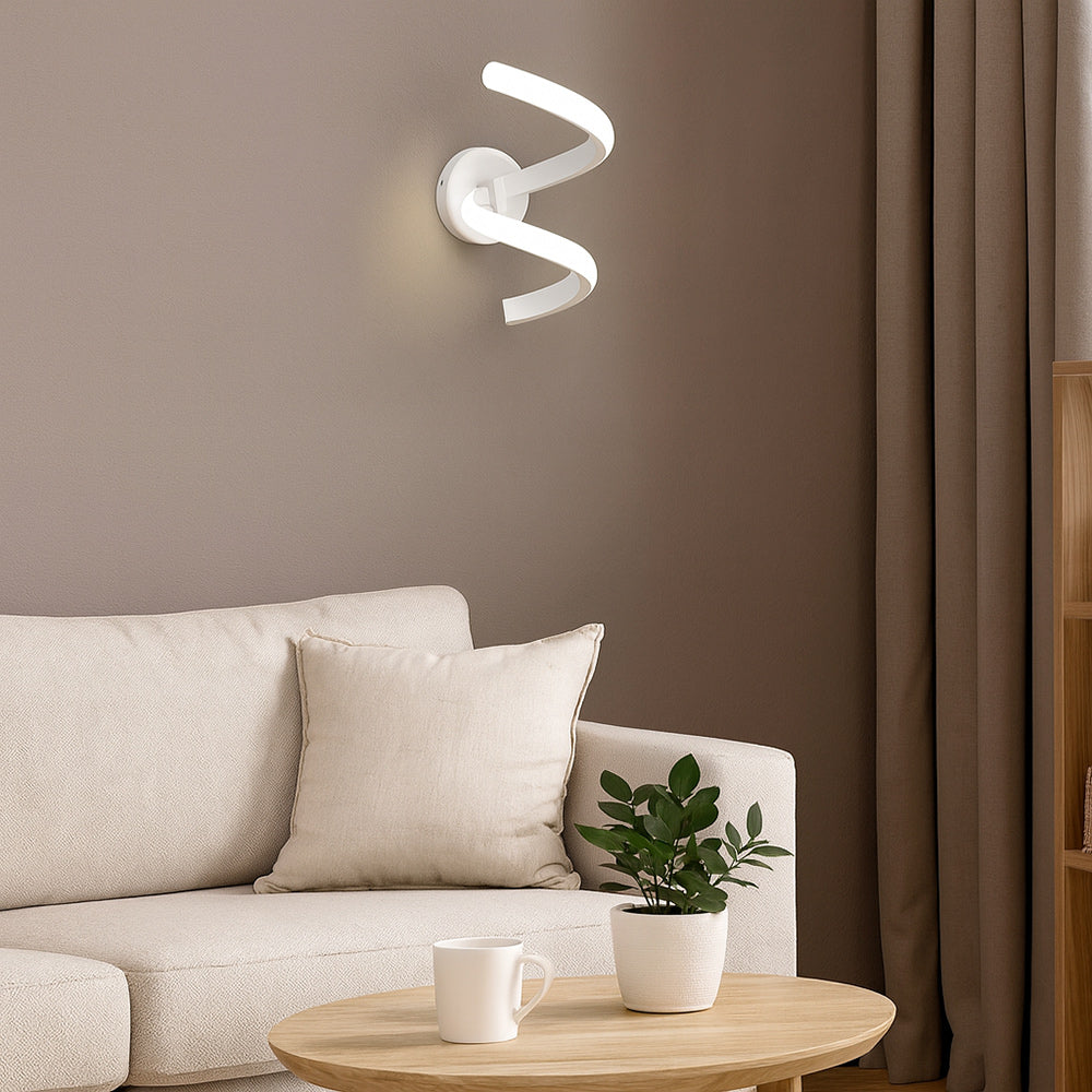 Applique a parete stilizzato 9 watt spirale tecnologia colorazione CCT - ambraled