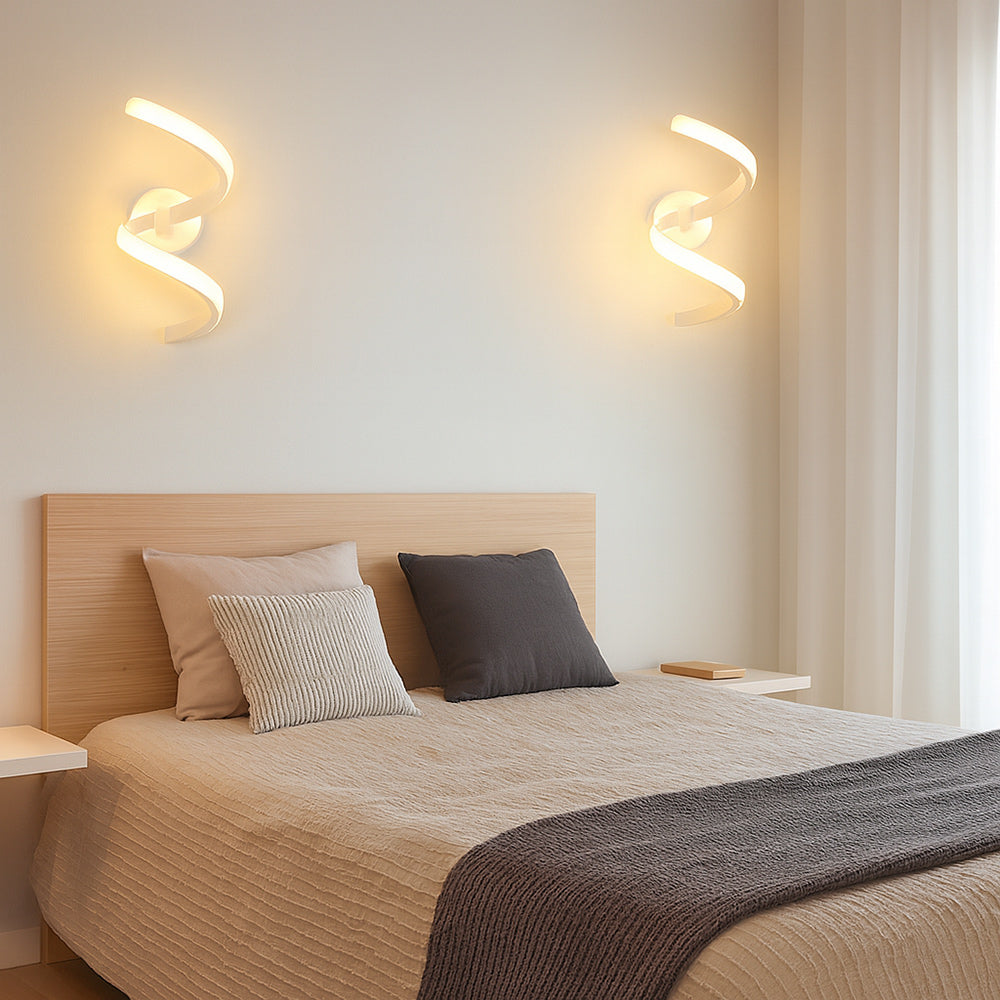 Applique a parete stilizzato 9 watt spirale tecnologia colorazione CCT - ambraled