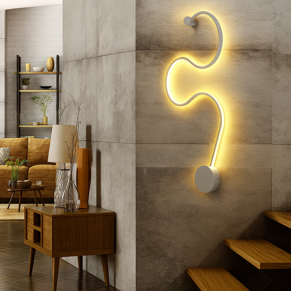 Applique a led 28W decorativo lampada curva con tecnologia CCT - ambraled