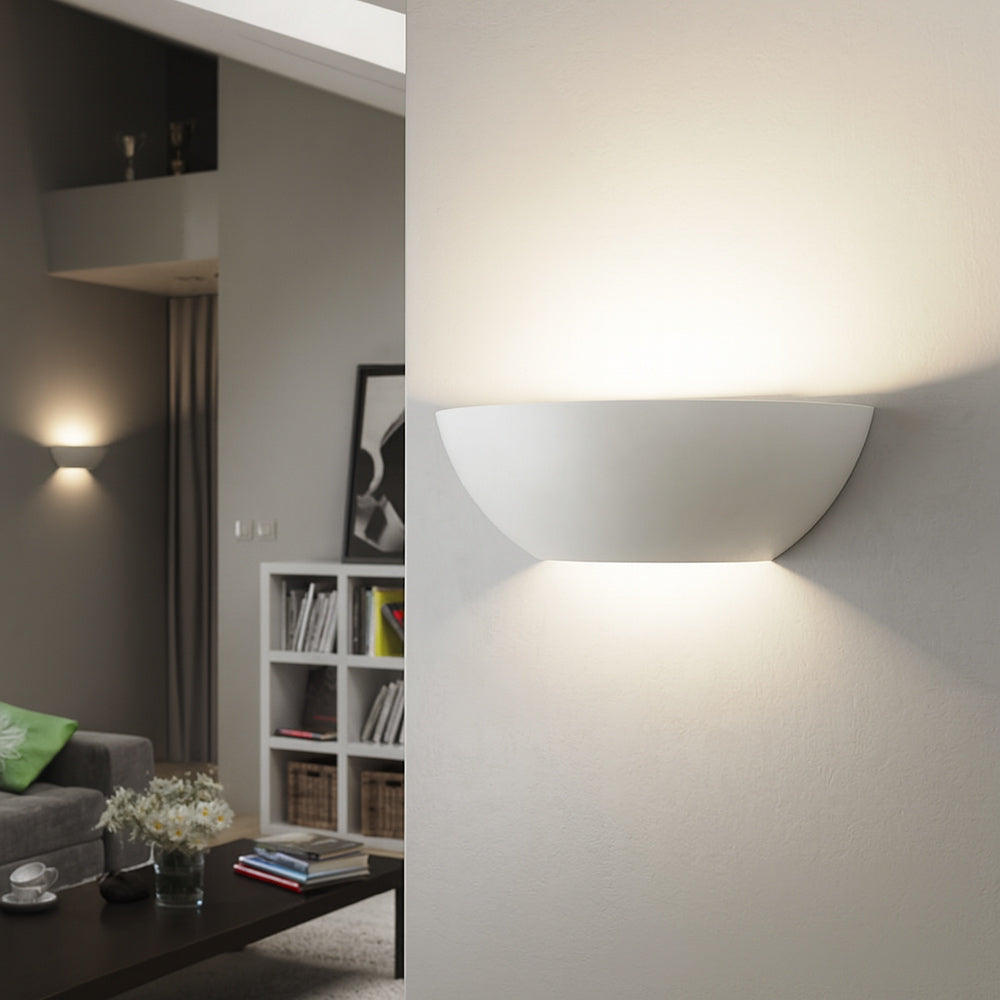 Applique in gesso con attacco R7S lampada da parete verniciabile - ambraled
