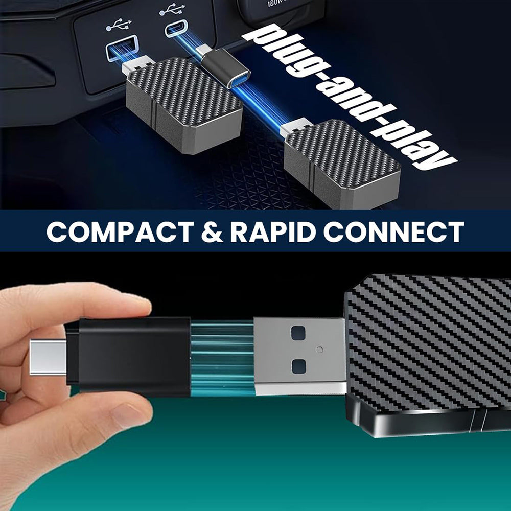 Chiavetta adattatore CarPlay wireless USB Type-C da auto Ios Android - ambraled