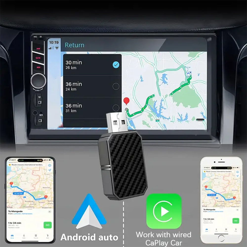 Chiavetta adattatore CarPlay wireless USB Type-C da auto Ios Android - ambraled