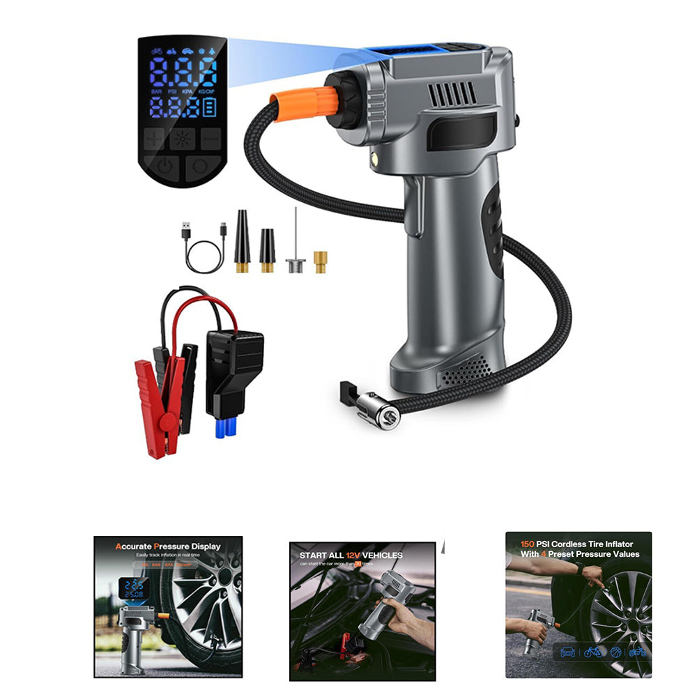 Attrezzo per auto 4in1 avviatore jump start compressore pawer bank - ambraled
