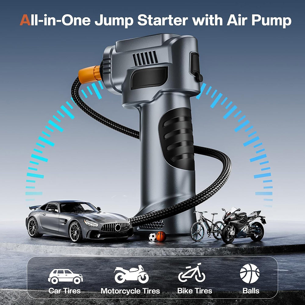 Attrezzo per auto 4in1 avviatore jump start compressore pawer bank - ambraled