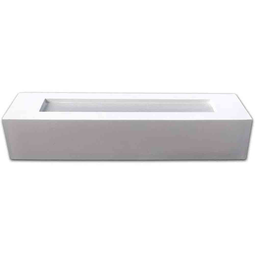 Applique da parete in gesso rettangolare doppia emissione di luce E14 - ambraled