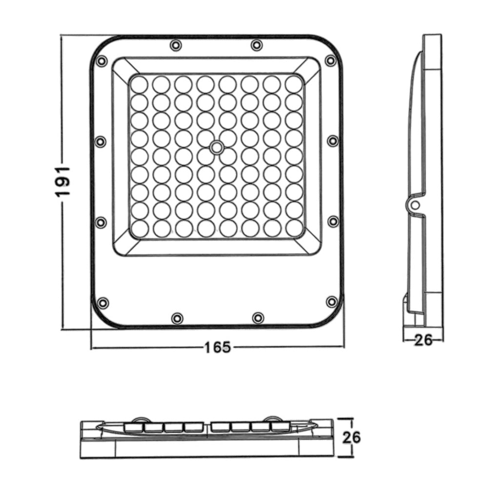 Faro led 25 watt RGB+White proiettore per esterno con telecomando IP65 - ambraled