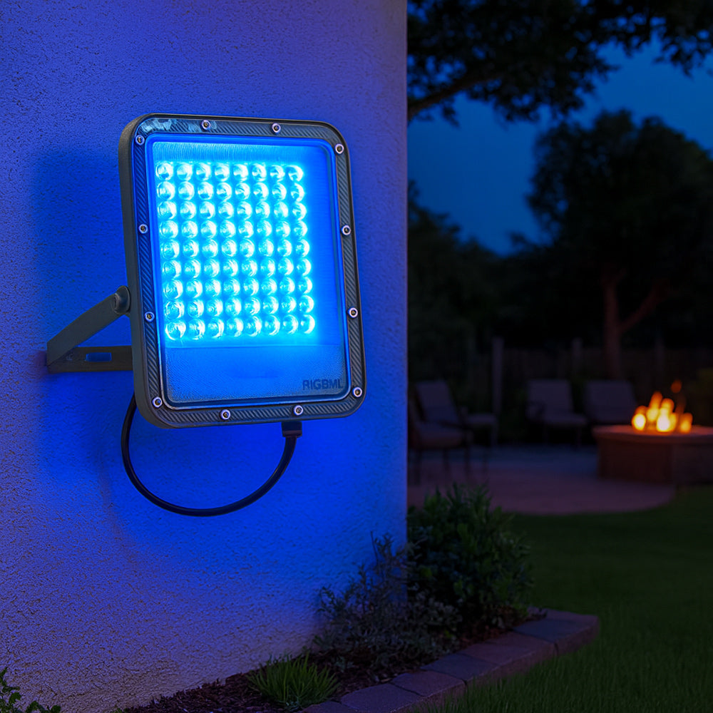 Faro led 25 watt RGB+White proiettore per esterno con telecomando IP65 - ambraled