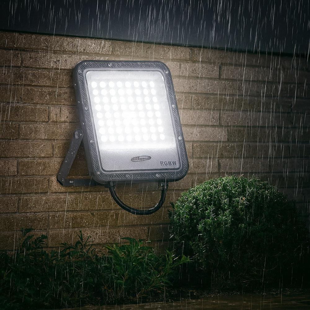 Faro led 25 watt RGB+White proiettore per esterno con telecomando IP65 - ambraled
