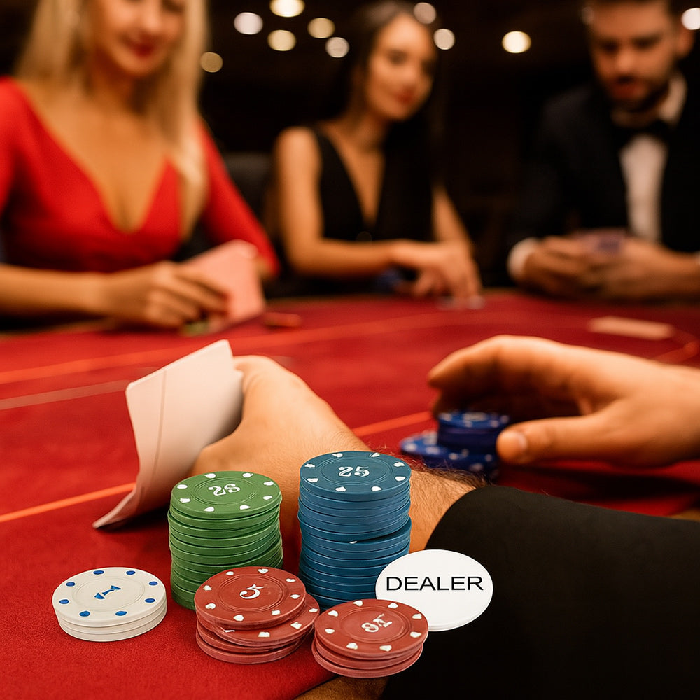Set da poker 100 fiches valore in euro 2 mazzi di carte gettone Dealer