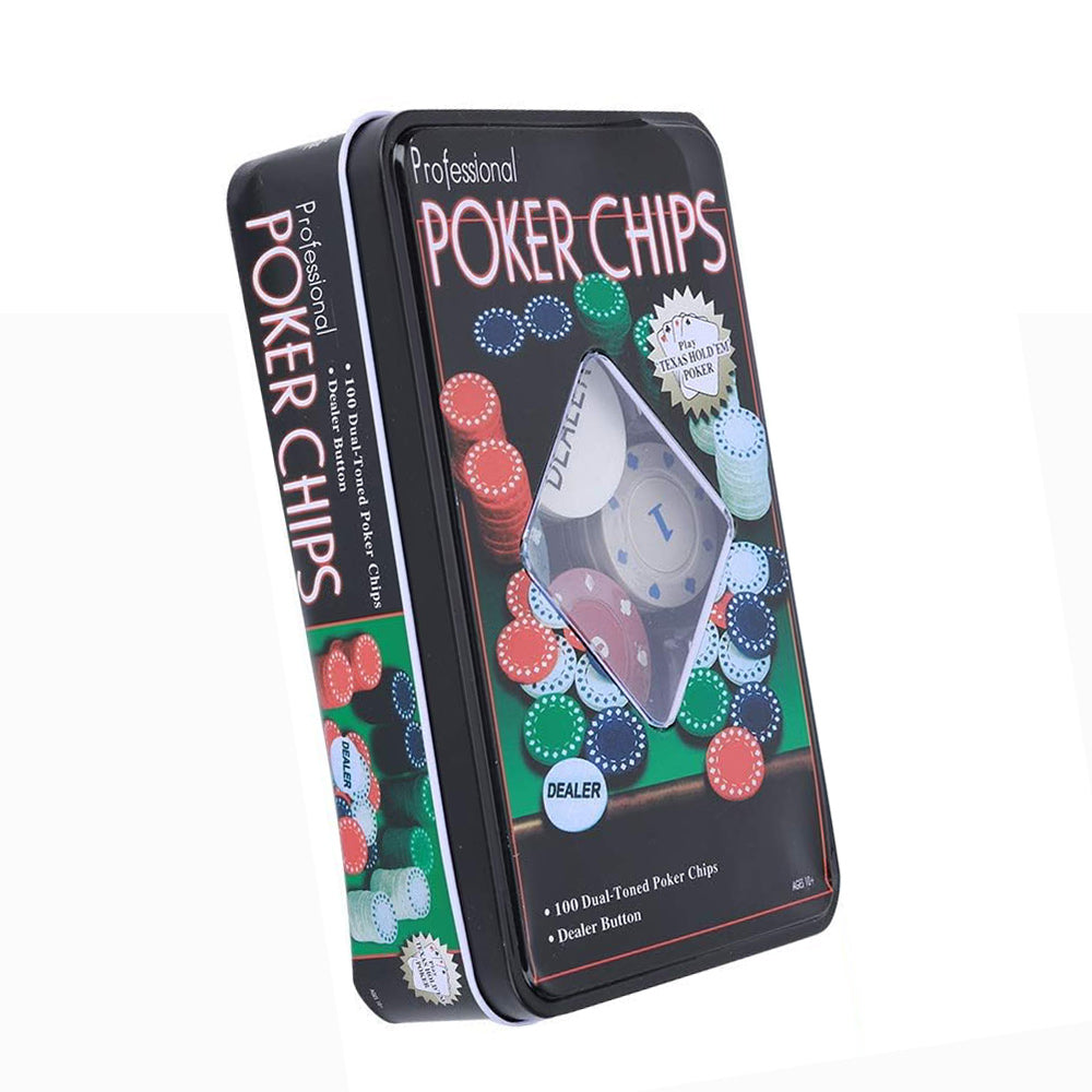 Set da poker 100 fiches con valore in euro con gettone dealer