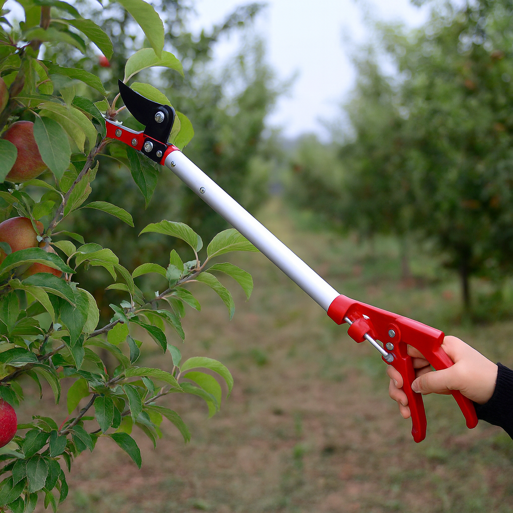 Forbici per frutta ad asta lunga 80 cm cesoie per potatura taglio rami - ambraled