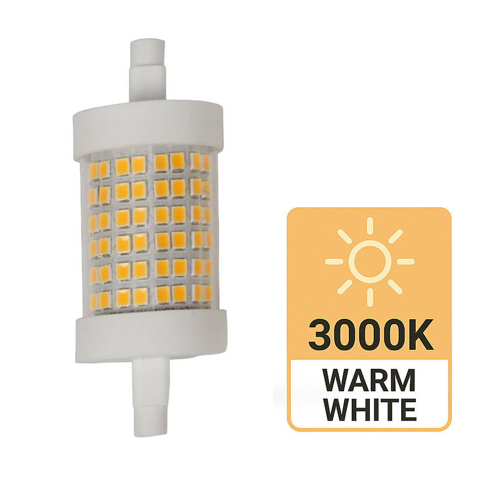 Lampadina led R7S 12 Watt 300° luce bianca calda naturale - ambraled