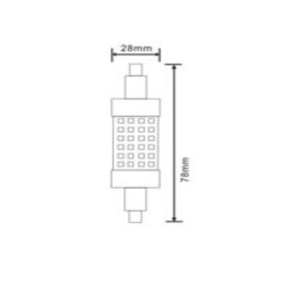 Lampadina led R7S 12 Watt 300° luce bianca calda naturale - ambraled