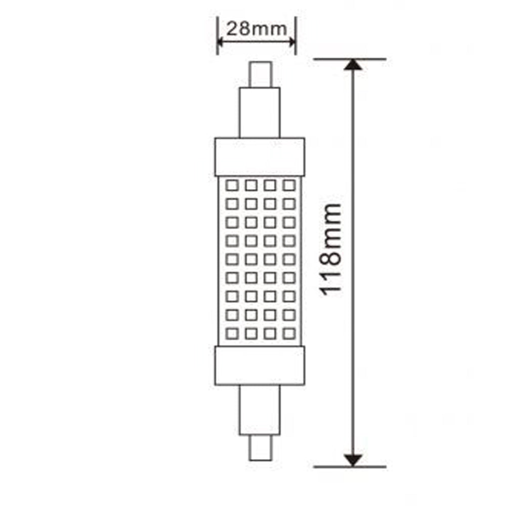 Lampadina led attacco R7S 19 Watt luce bianca calda naturale - ambraled