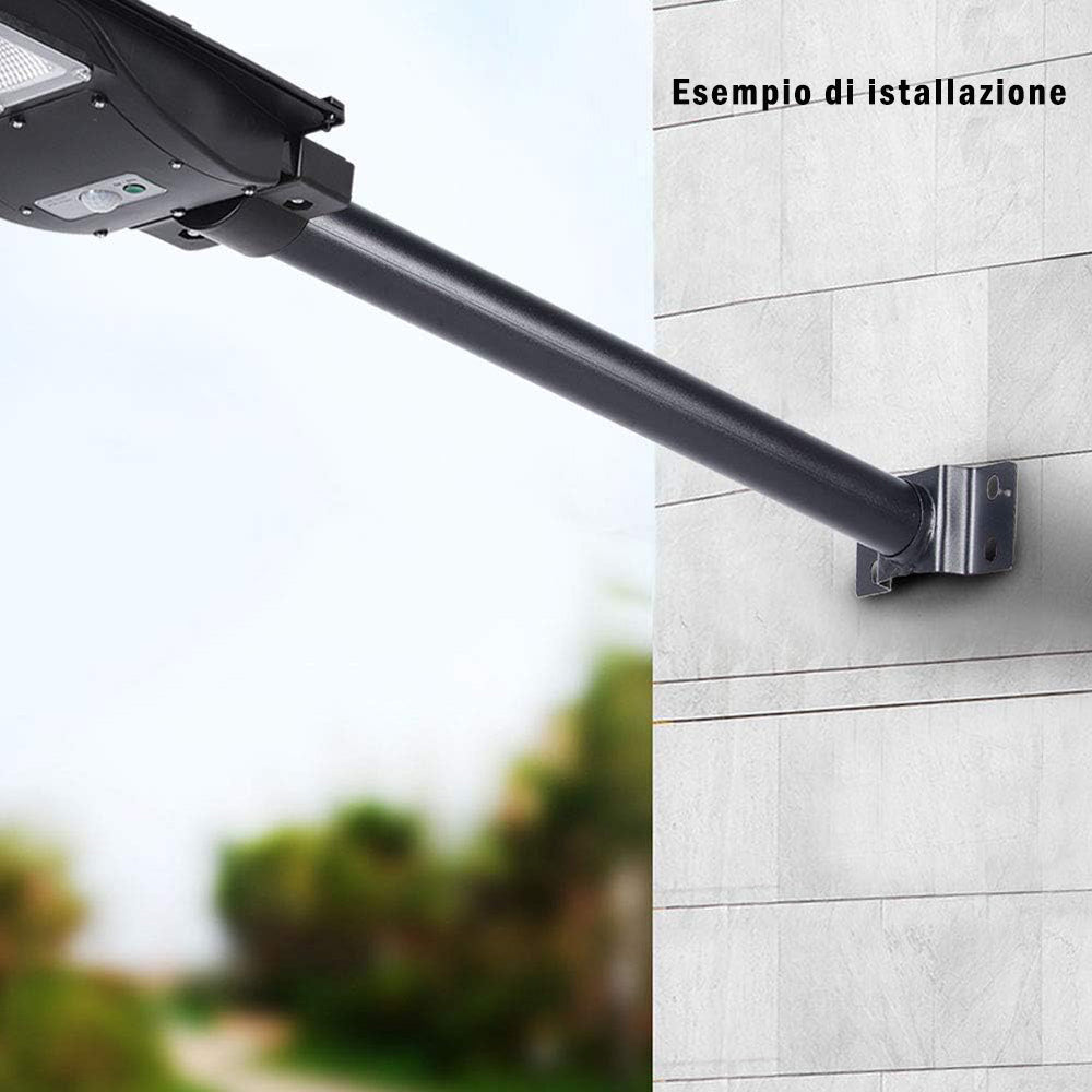 Staffa supporto per lampioni stradale da muro palo in metallo 45 cm - ambraled