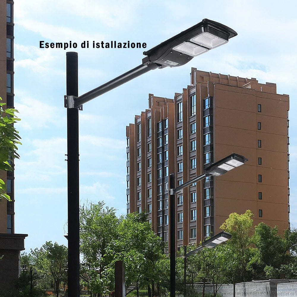 Staffa supporto per lampioni stradale da muro palo in metallo 45 cm - ambraled