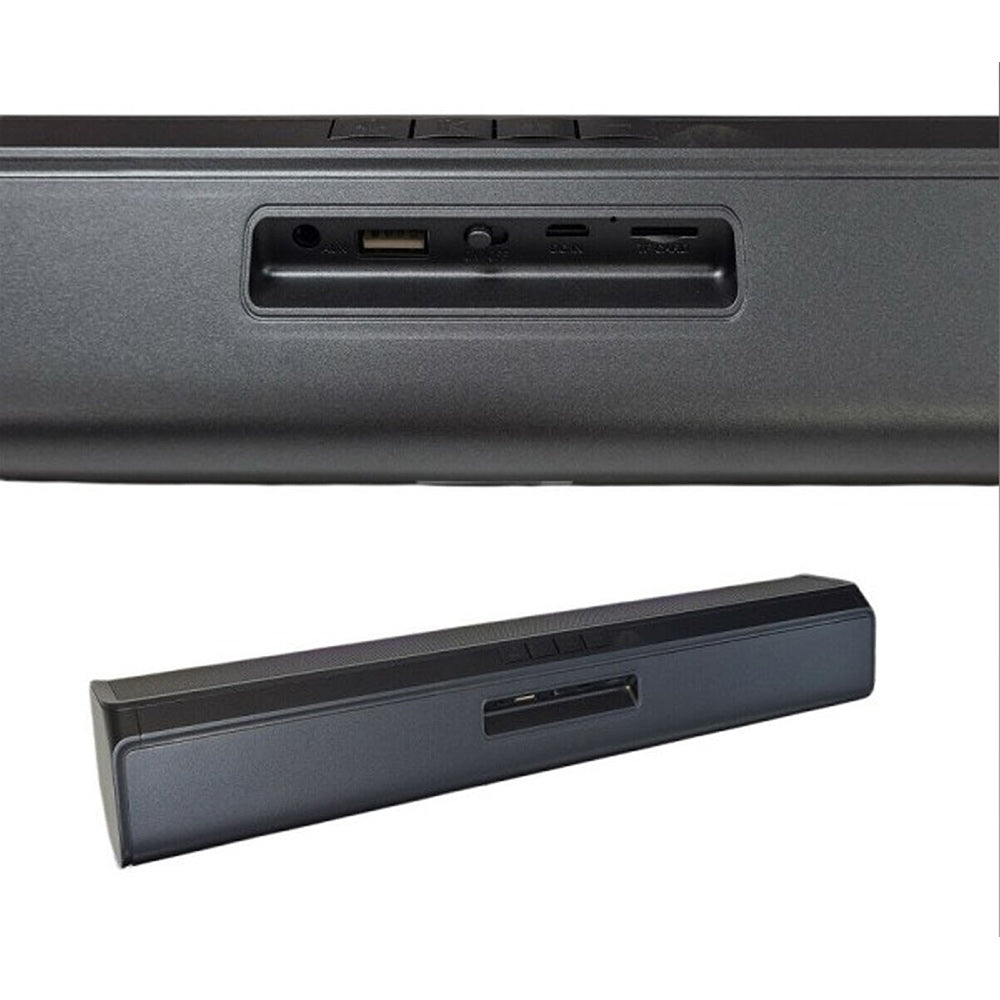 Speaker Bluetooth 5.0 ricaricabile soundbar luci LED RGB AUX USB SD - ambraled