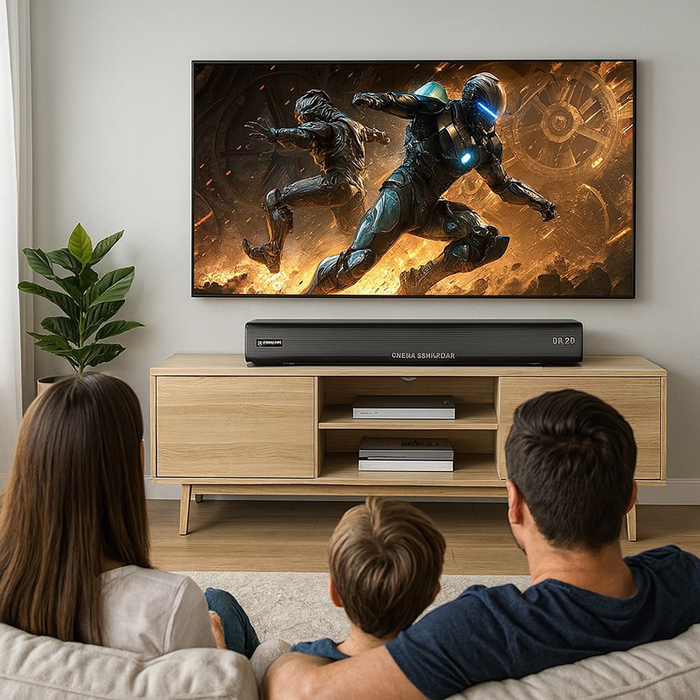 Soundbar ricaricabile 60W bluetooth con orologio radio telecomando - ambraled