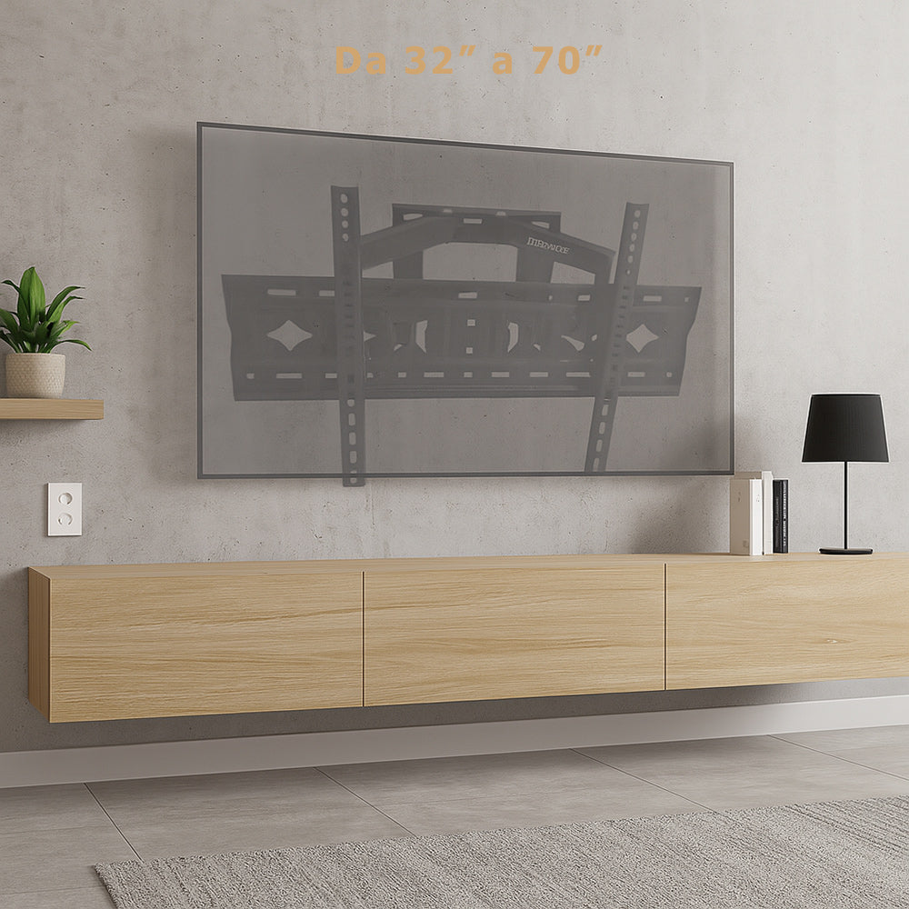 Staffa tv 32'-70” supporto estensibile attacchi vesa 100x100 600x400mm - ambraled