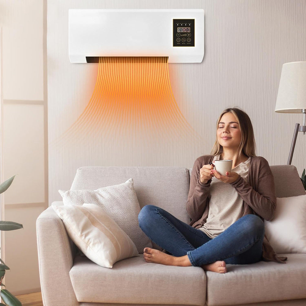Termoconvettore aria calda fredda 1500W con telecomando caldo bagno - ambraled