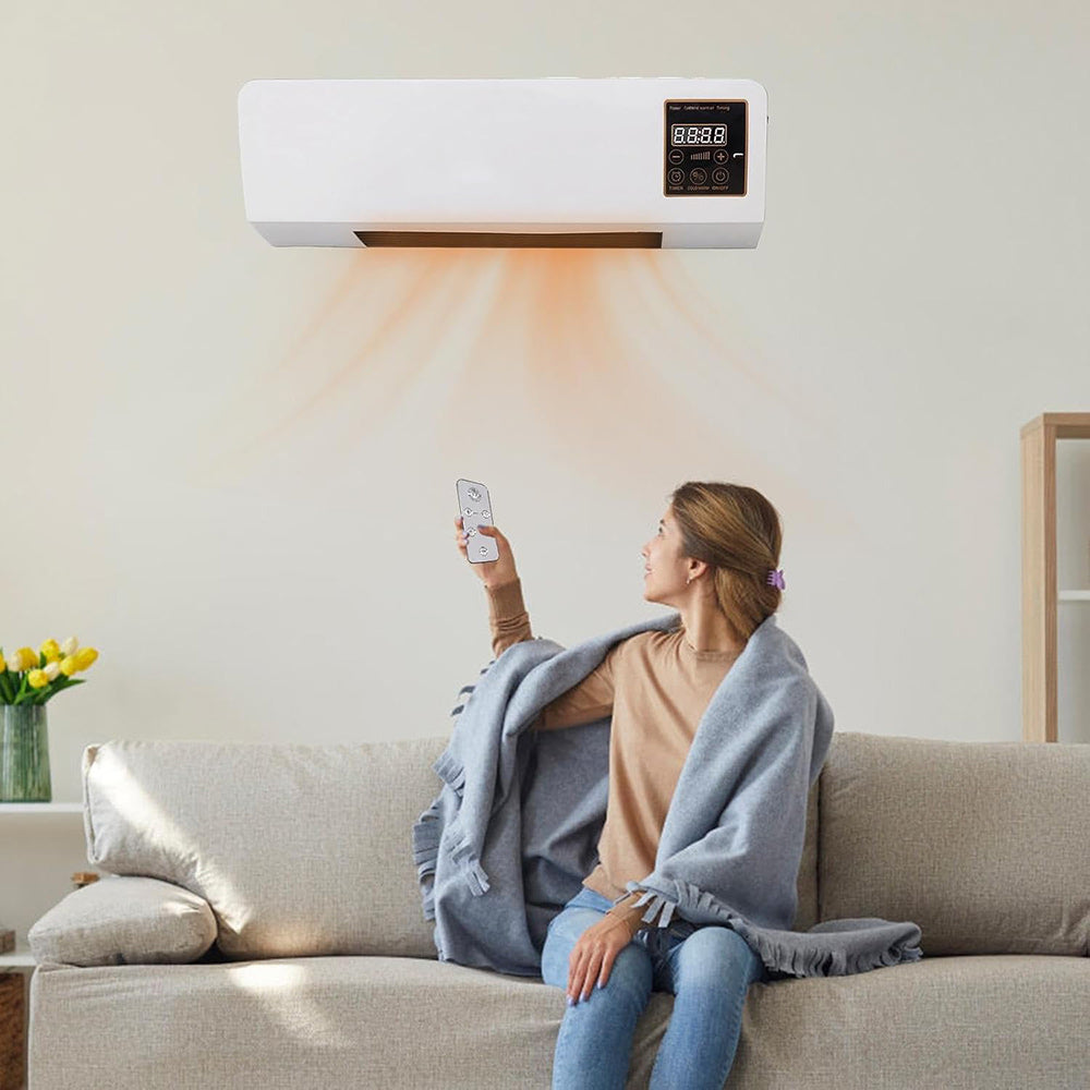 Termoconvettore aria calda fredda 1500W con telecomando caldo bagno - ambraled