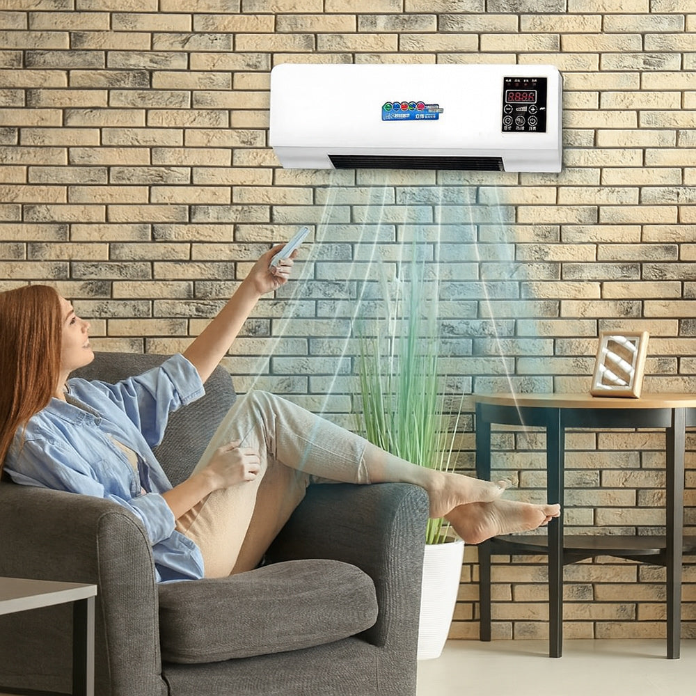 Termoconvettore aria calda fredda 1500W con telecomando caldo bagno - ambraled