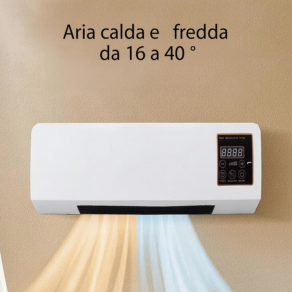 Termoconvettore aria calda fredda 1500W con telecomando caldo bagno - ambraled