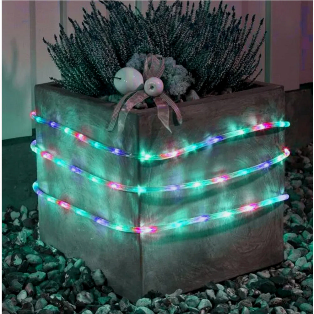 Tubo luminoso a led luci di natale multicolor rgb 8 modalità di giochi - ambraled