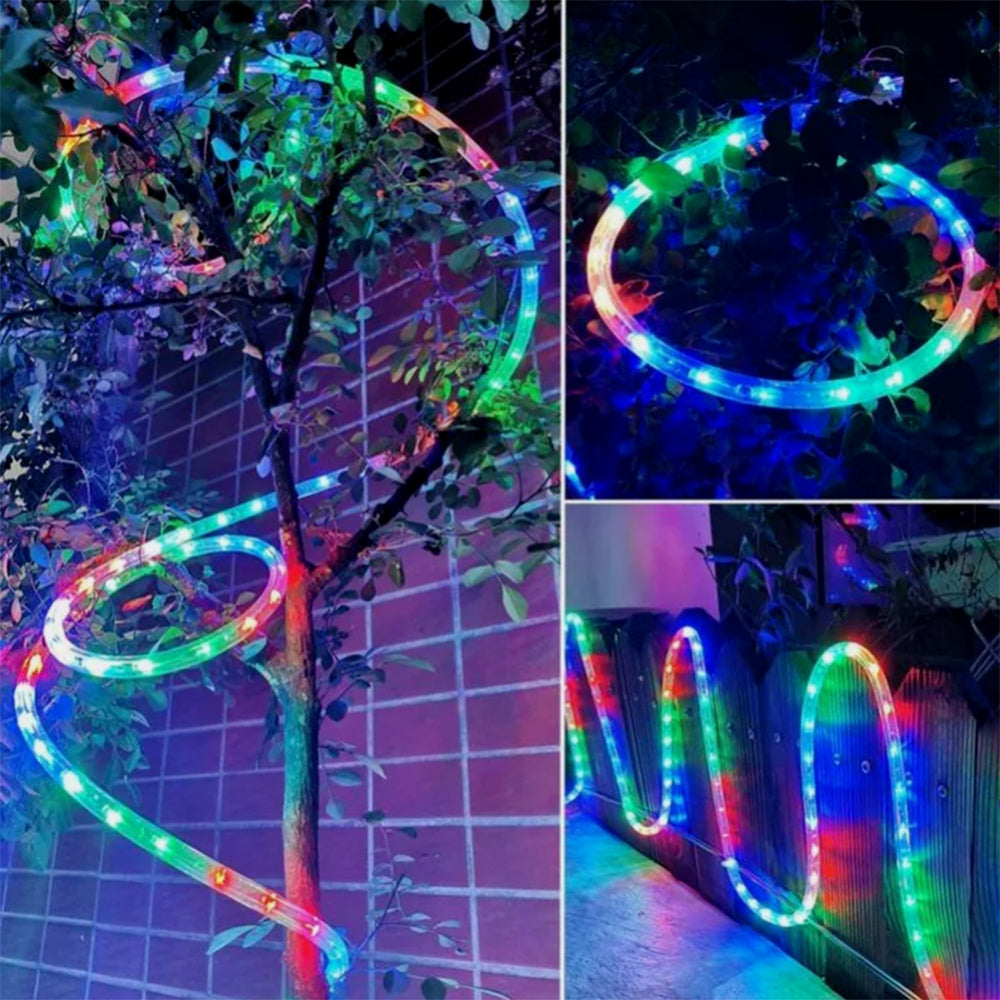 Tubo luminoso a led luci di natale multicolor rgb 8 modalità di giochi - ambraled