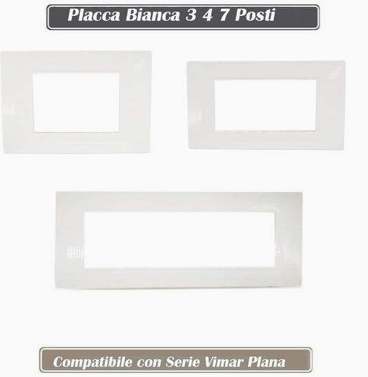 Cuscino divano bianco 3-4-7 posti, compatibile Vimar Plana