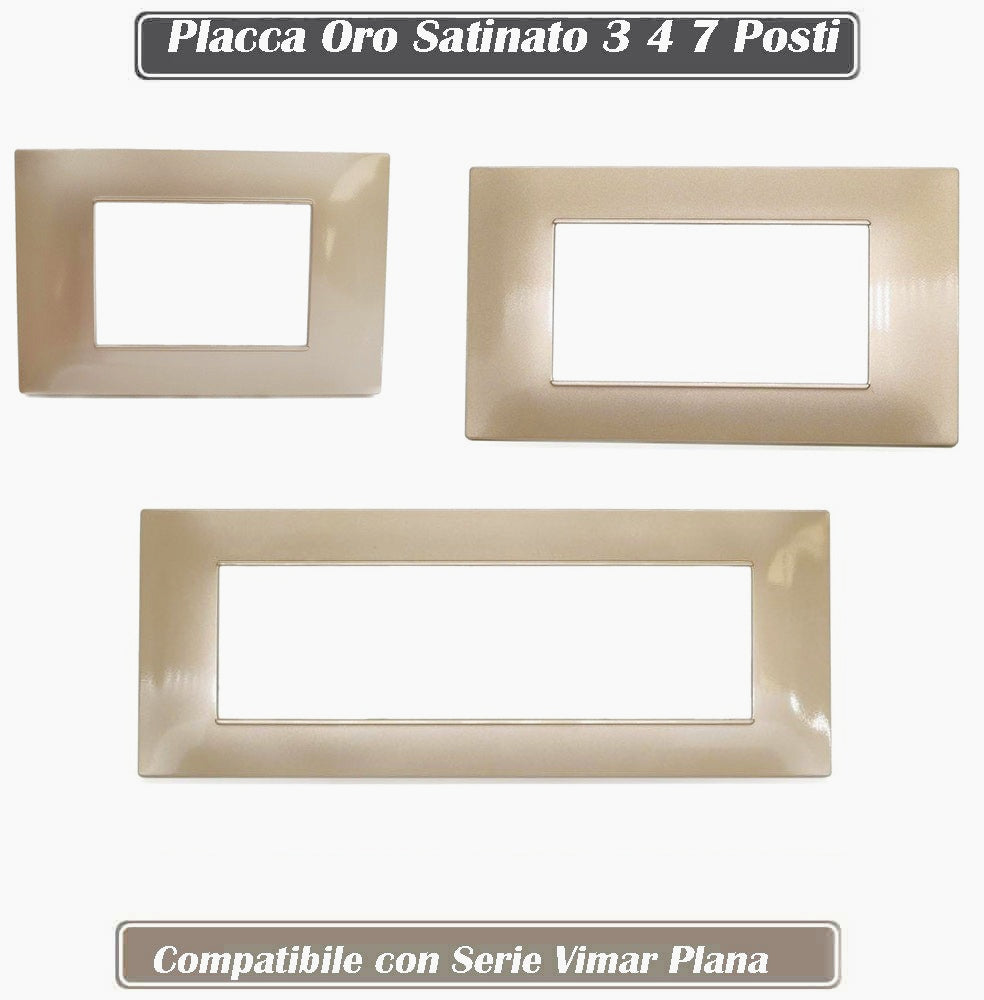 Cuscino divano oro satinato 3-4-7 posti, compatibile Vimar Plana