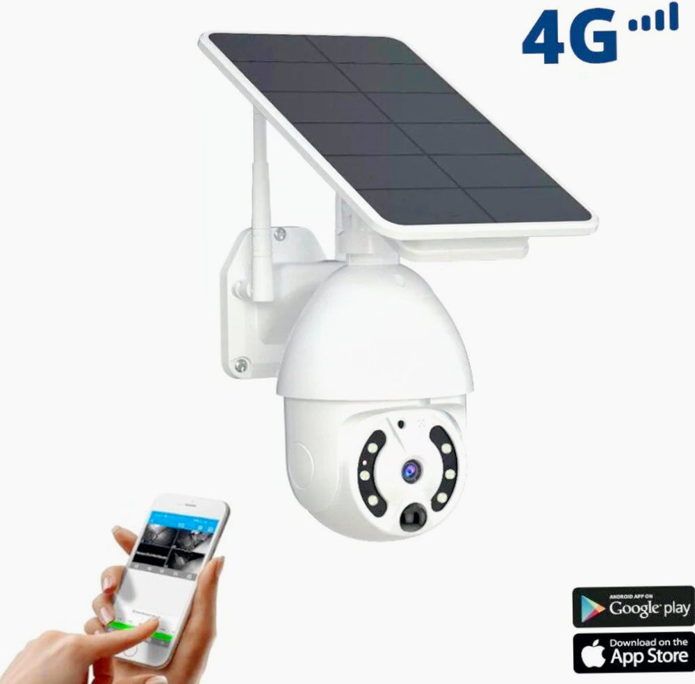 Telecamera di sorveglianza Wi-Fi 4G 5MPX con pannello solare - Sicurezza autonoma all'aperto