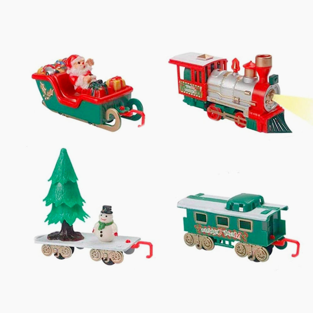 Trenino di Natale su binario 22PZ – Con luci, suoni e pista natalizia per decorare l’albero