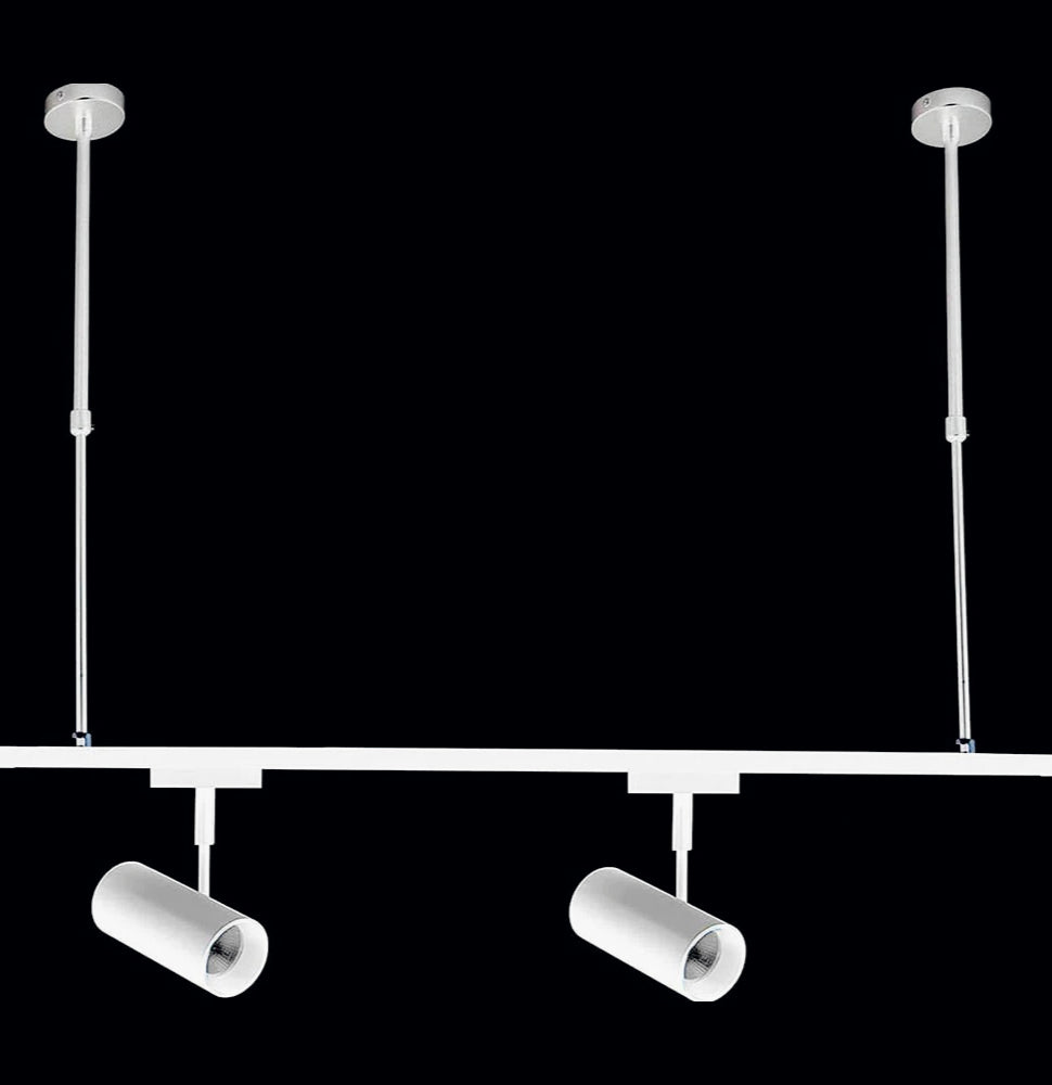 Staffe telescopiche 1 metro per faretti su binario elettrico – Fissaggio al soffitto