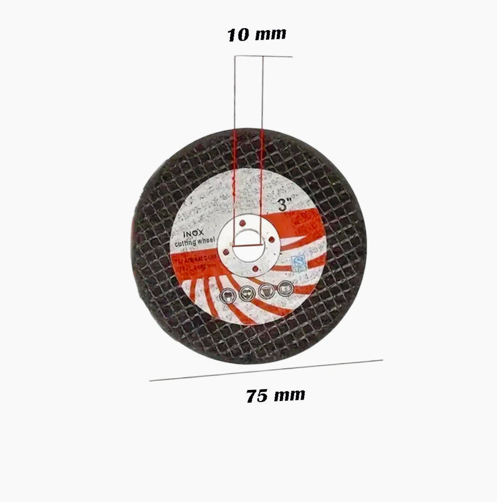 Kit 6 mini dischi da taglio 3” – per metallo ferro 75 mm - ambraled