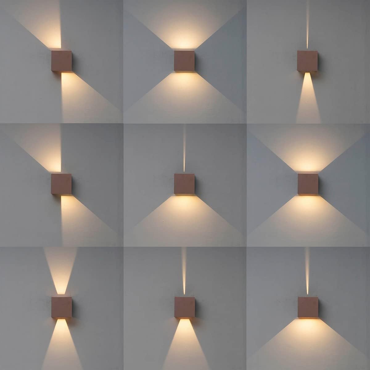 Applique a parete LED tecnologia CCT 12 W doppia emissione luce IP65 - ambraled