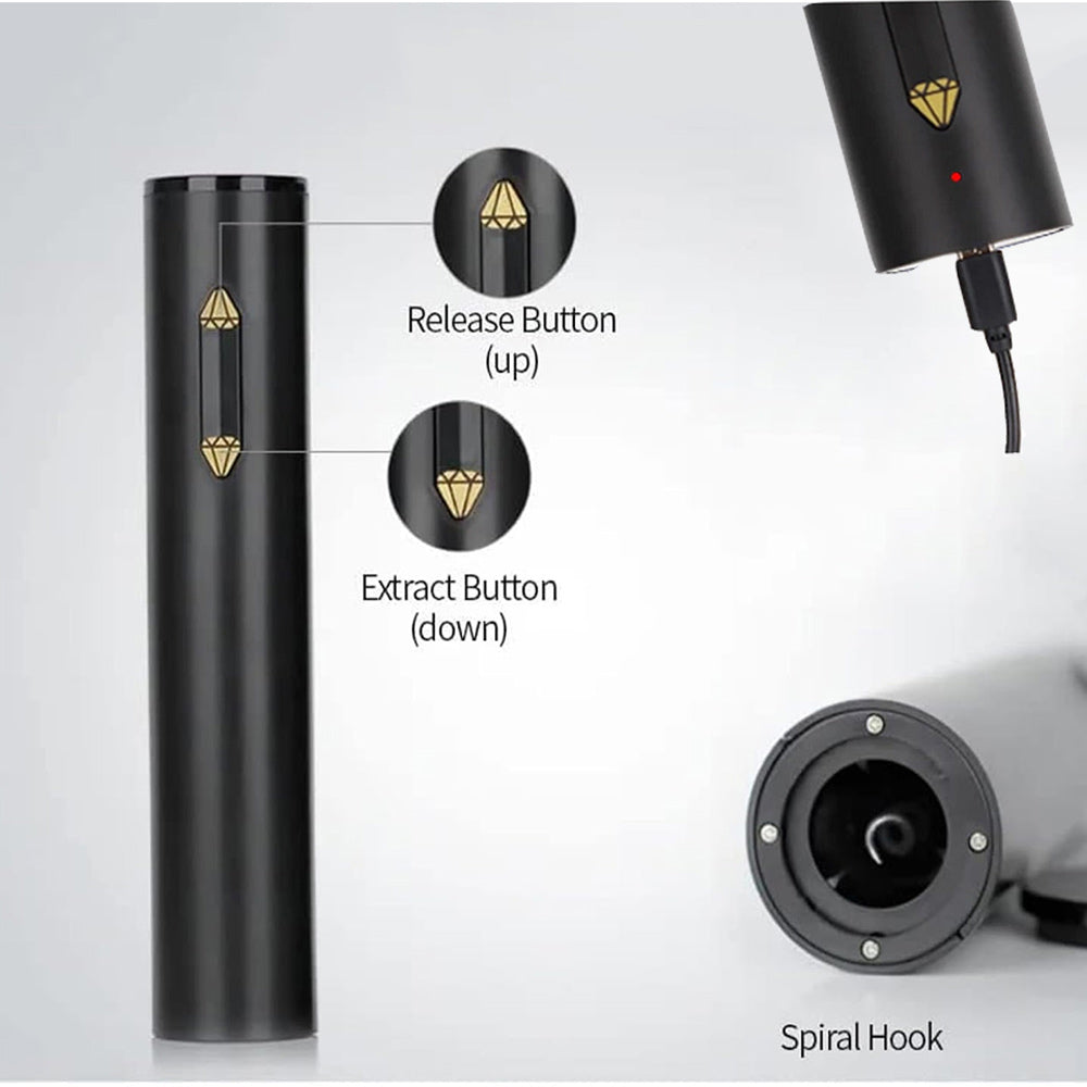 Apribottiglia elettrico ricaricabile per bottiglia di vino Type-C - ambraled