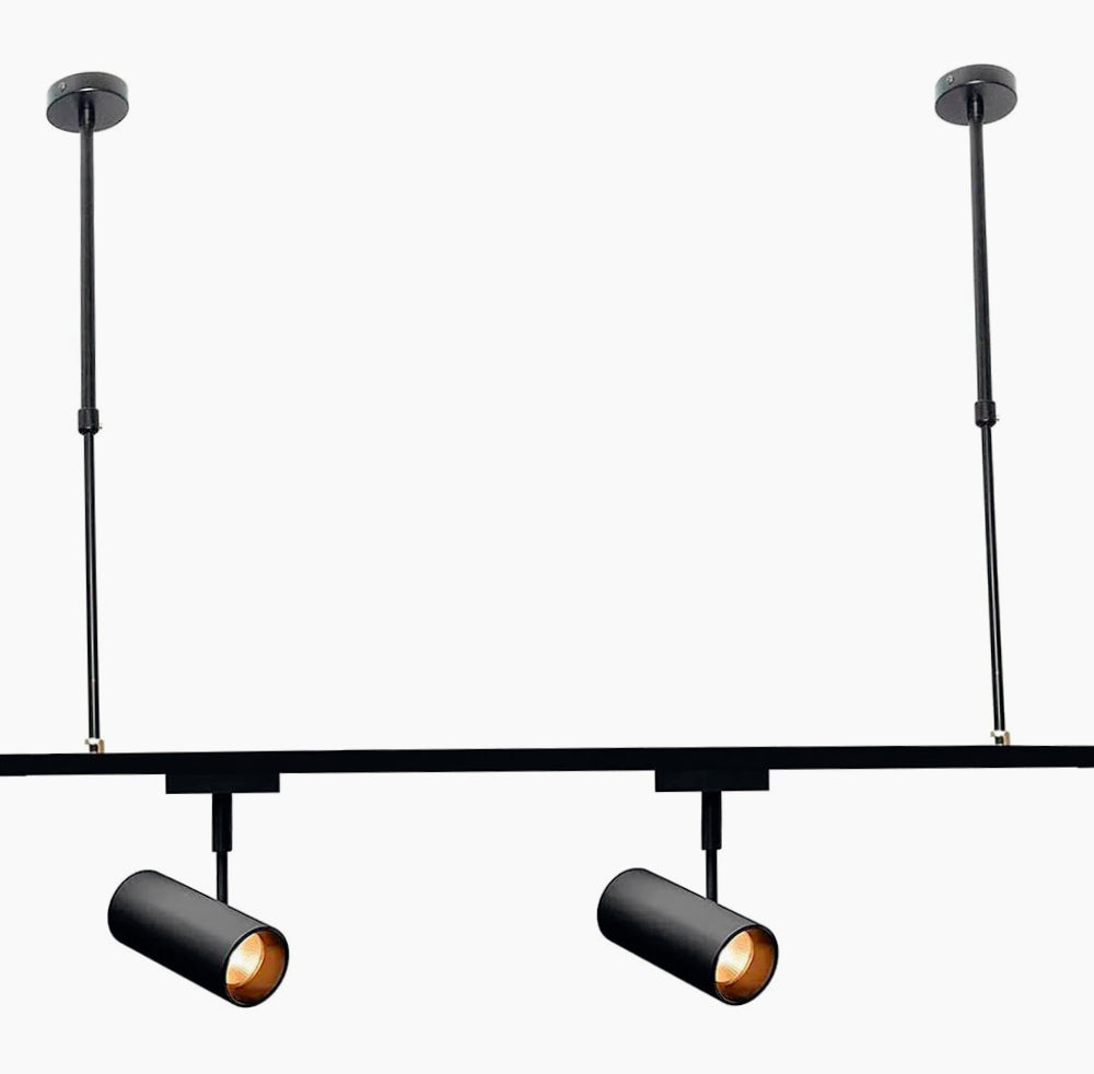 Staffe telescopiche 50 cm per faretti su binario elettrico – Montaggio sul soffitto