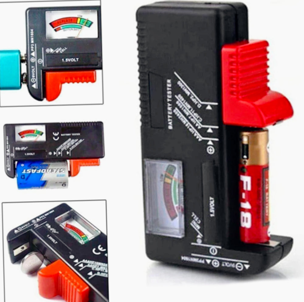 Tester per batterie universale analogico – Rilevatore e controllo di carica delle batterie
