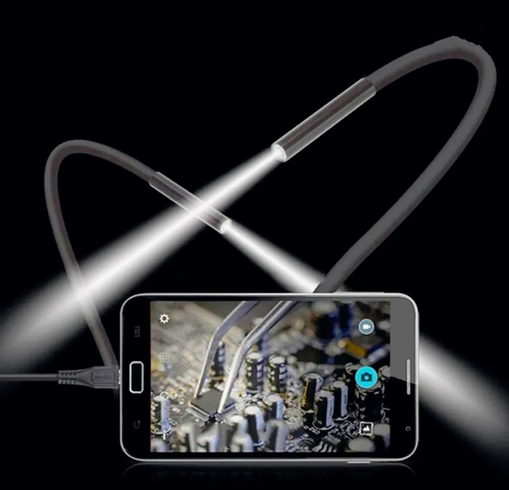 Telecamera endoscopica impermeabile Android 6 LED 3.5m Type-C USB App