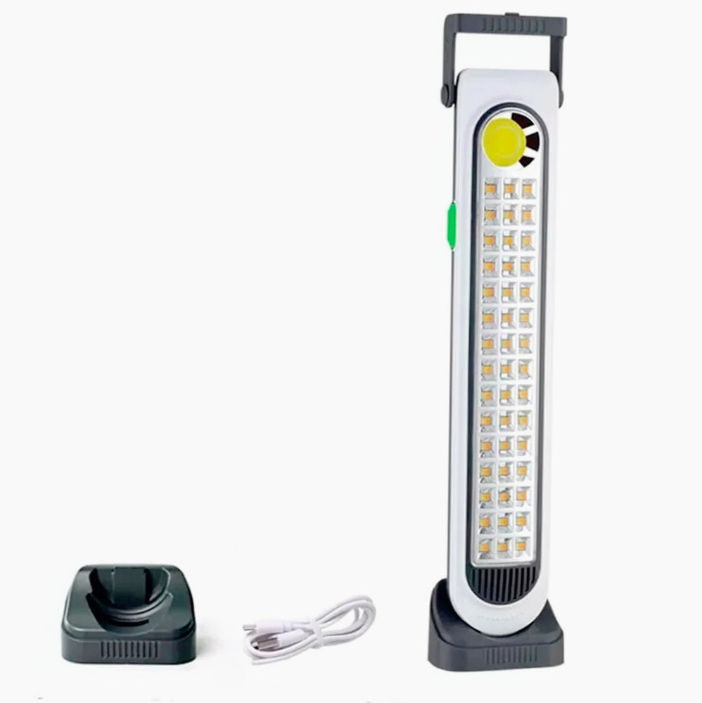 Torcia emergenza a pannello solare – 45 LED + 1 LED COB, 3 colorazioni di luce