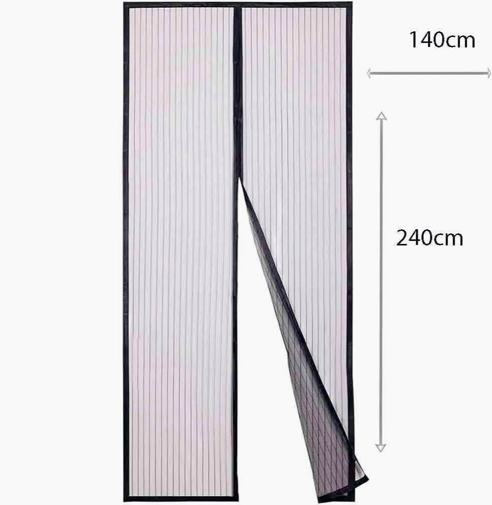 Zanzariera magnetica nera con chiusura a calamita – Disponibile in varie misure