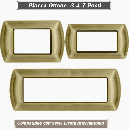 Placchetta Ottone 3-7 Posti – Compatibile con Living International