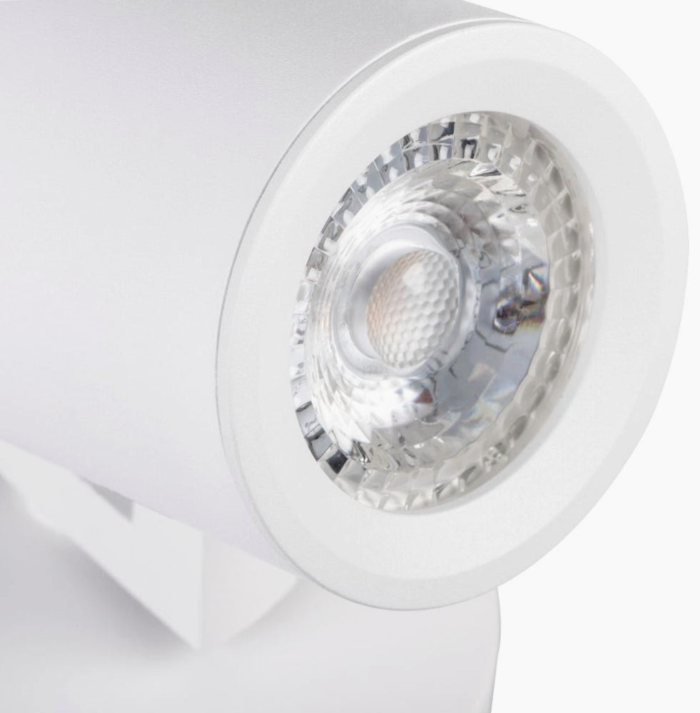Plafoniera 2 Diffusori Orientabili - GU10, Colore Bianco/Nero (Da Soffitto o Parete)