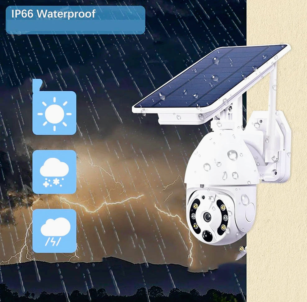 Telecamera di sorveglianza Wi-Fi 4G 5MPX con pannello solare - Sicurezza autonoma all'aperto