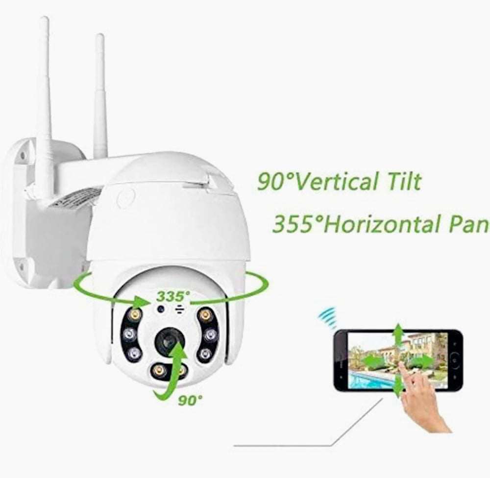 Telecamera Wi-Fi motorizzata a LED Full HD con zoom – App Yoosee, 2,4 GHz