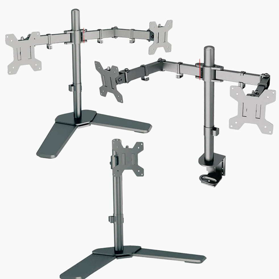 Staffa monitor 15"-33" a braccio singolo/doppio – Compatibile VESA 75x75 - 100x100 mm